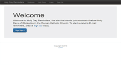 Desktop Screenshot of holydayreminders.cymi.org