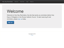 Tablet Screenshot of holydayreminders.cymi.org